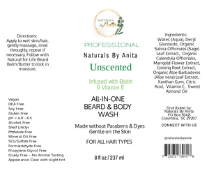 Beard & Body Wash - Naturals-By-Anita